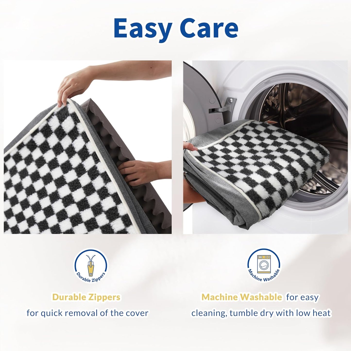 Orthopedic Waterproof Dog Bed – Flat Foam Mattress with Washable Cover