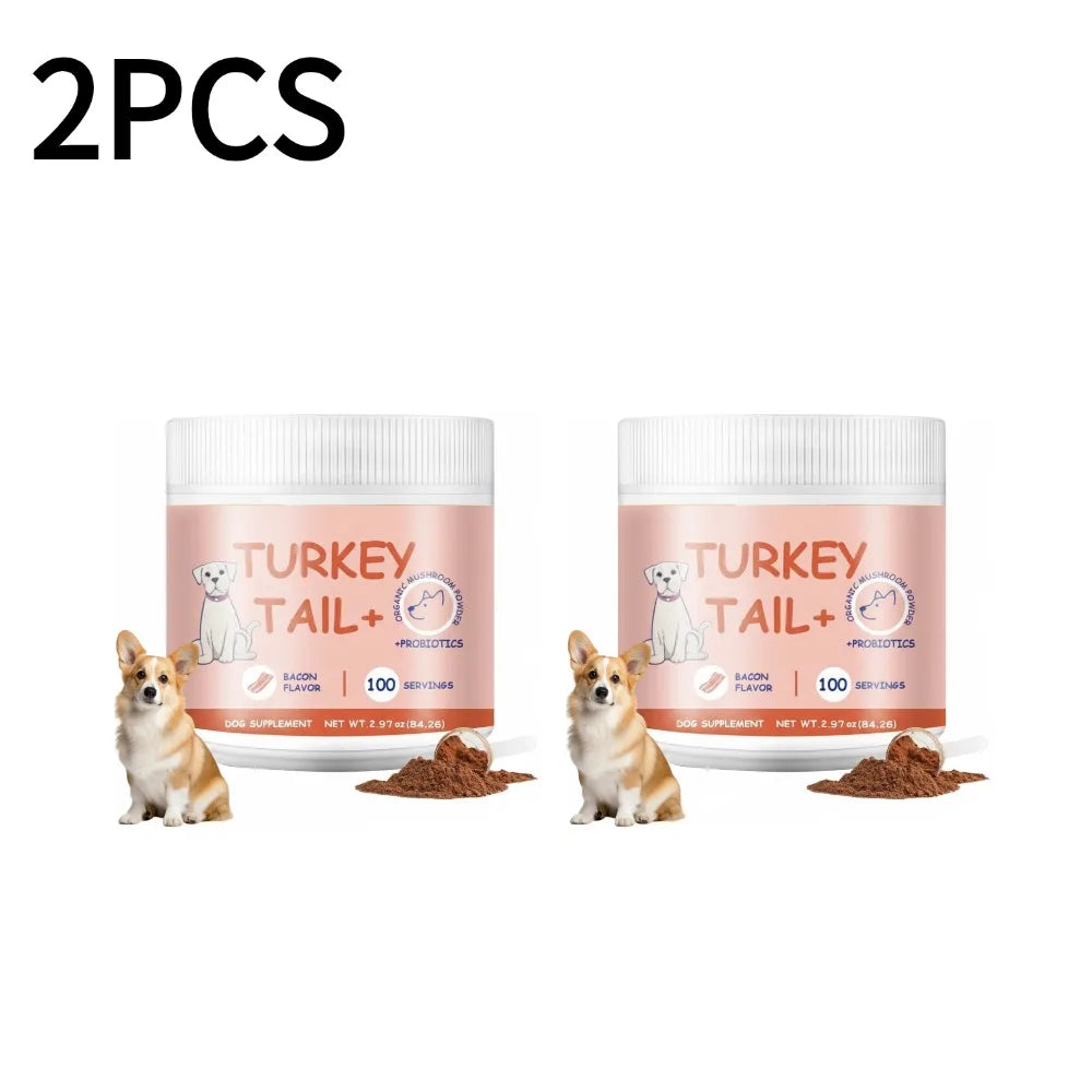 1/2/3PCS Bacon Taste Pet Mushroom Powder Natural High-Grade Ingredient Appetite Enhancer for Picky Cats Dogs Daily Nutrition