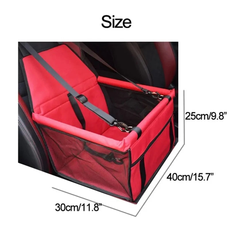 Waterproof Dog Car Seat – Compact Hammock with Safety Belt, Oxford Fabric & Easy-Clean Design