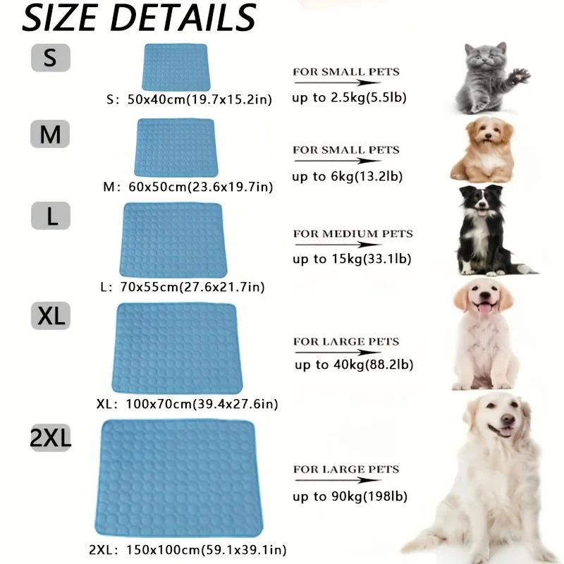 Dog Cooling Mat – Summer Pet Ice Pad for Dogs & Cats
