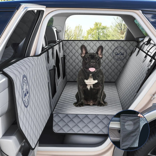 Waterproof Dog Car Seat Cover – Heavy-Duty Back Seat Protector with Door Panels
