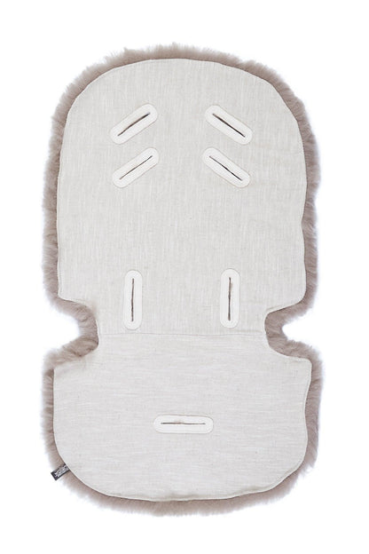 Greige Natural Sheepskin Stroller Liner-1