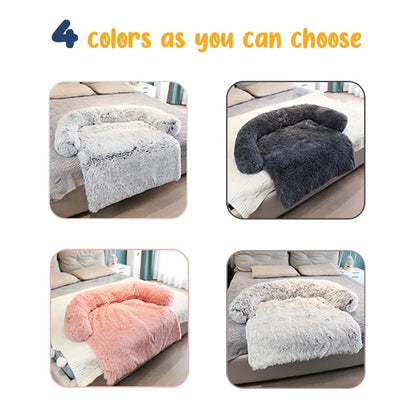 Calming Dog Sofa Protector – Washable Anti-Anxiety Plush Couch Bed for Dogs & Cats