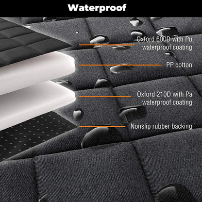 Waterproof Dog Car Seat Cover – Anti-Scratch Travel Mat with Padding & Foldable Design