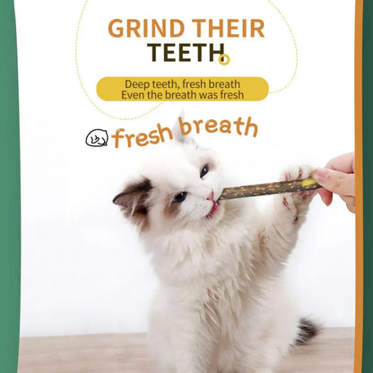 100pcs/lot Natural Matatabi Pet Cat Snacks Sticks Cleaning Tooth Catnip Cat Toys Actinidia Silvervine Pet Toy For Cats