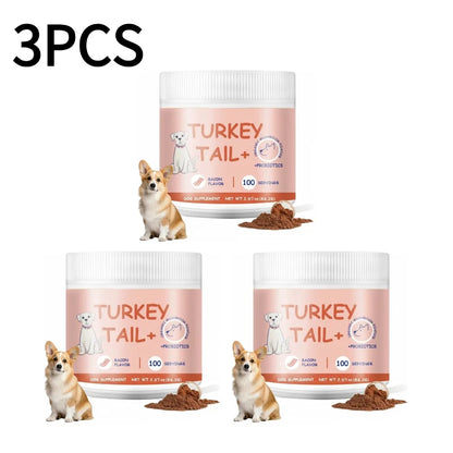 1/2/3PCS Bacon Taste Pet Mushroom Powder Natural High-Grade Ingredient Appetite Enhancer for Picky Cats Dogs Daily Nutrition