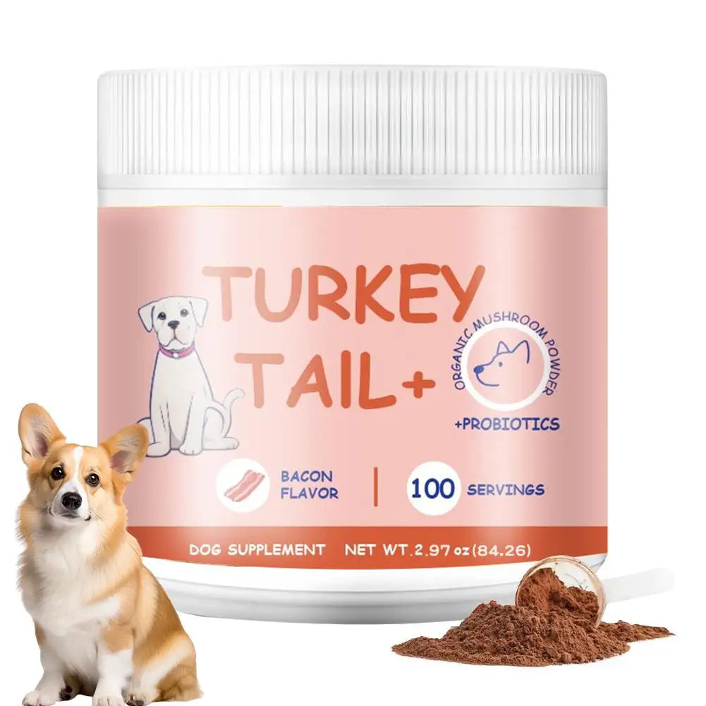 1/2/3PCS Bacon Taste Pet Mushroom Powder Natural High-Grade Ingredient Appetite Enhancer for Picky Cats Dogs Daily Nutrition