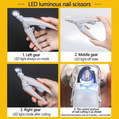 LED Pet Nail Clippers – Dog & Cat Nail Trimmer & Grooming Tool