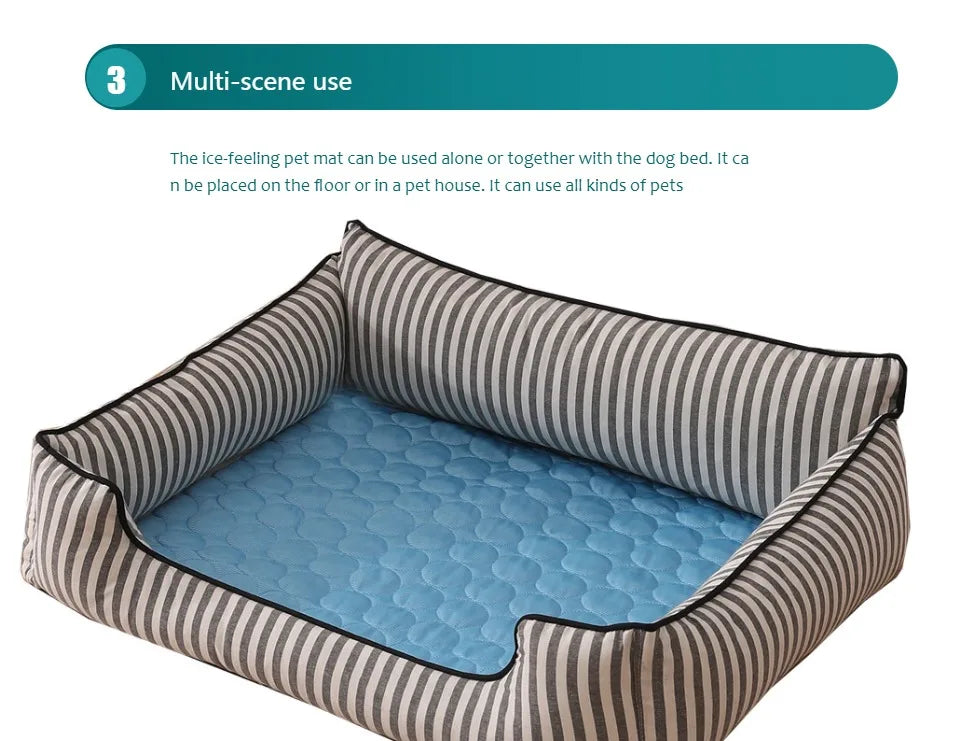 Dog Cooling Mat – Summer Pet Ice Pad for Dogs & Cats
