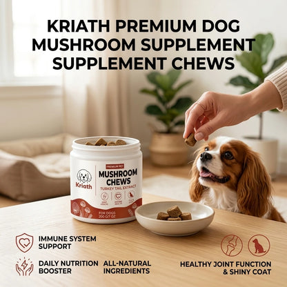 Dogs Mushroom Chews Nourishing Skin Improve Fur Luster Enhance Defense Ability Maintain Joint Flexibility Dog Dietary Supplement