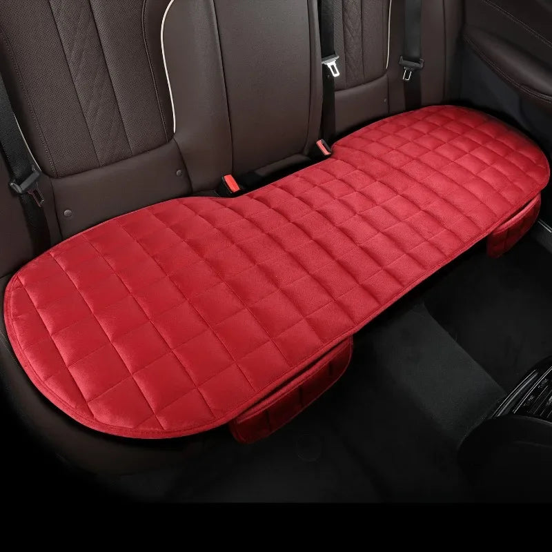 Car Seat Cover Front Rear Flocking Cloth Cushion Non Slide Winter Auto Protector Mat Pad Keep Warm Universal Fit Truck Suv Van
