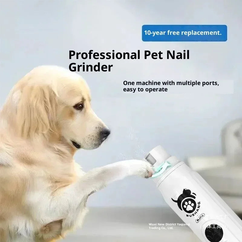 Rechargeable Pet Nail Grinder – 3-Speed Trimmer for Dogs & Cats