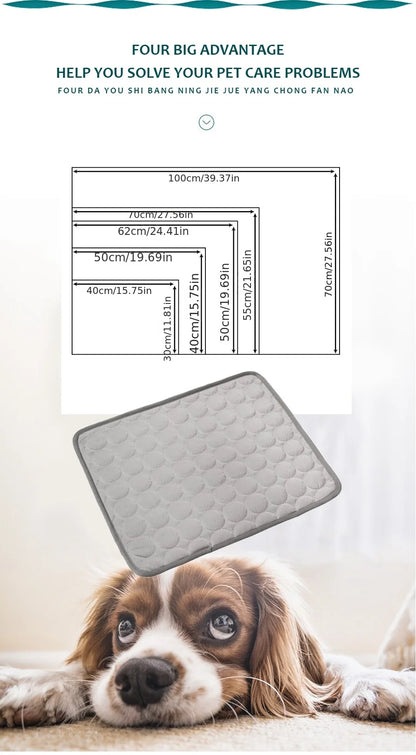 Dog Cooling Mat – Summer Pet Ice Pad for Dogs & Cats