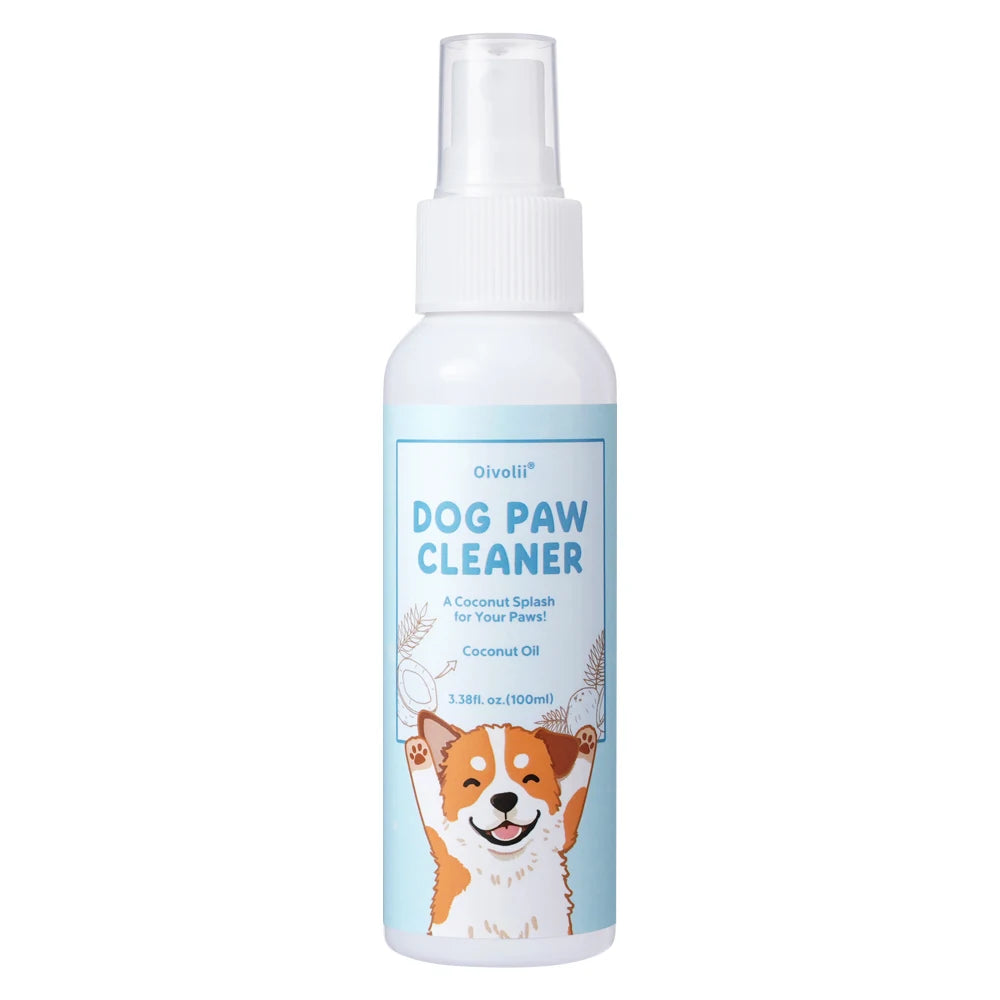 Dog Paw Cleaning Spray Coconut Plant Formula Alcohol-Free Fast Drying Hydrating Moisturizing Pet Foot Care  for Dogs & Cats