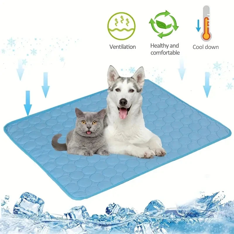 Dog Cooling Mat – Summer Pet Ice Pad for Dogs & Cats