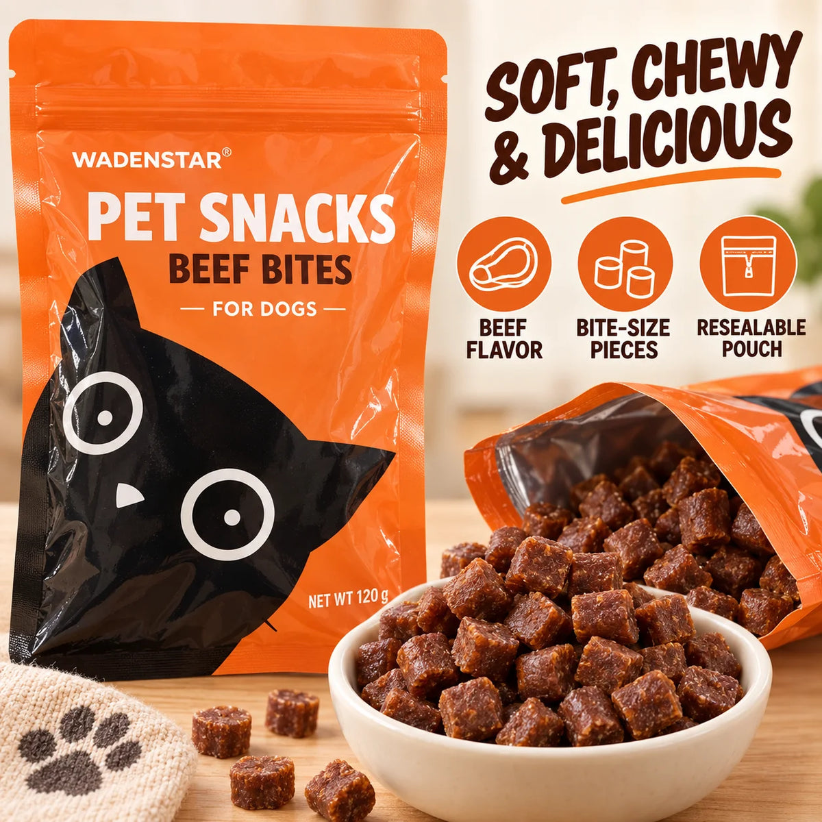 Soft Beef Dog Treats – Chewy Training Bites