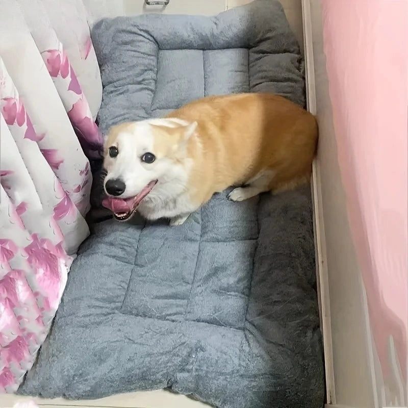 Plush Dog Bed – Soft Thick Pet Sofa Mat for Small to Large Dogs