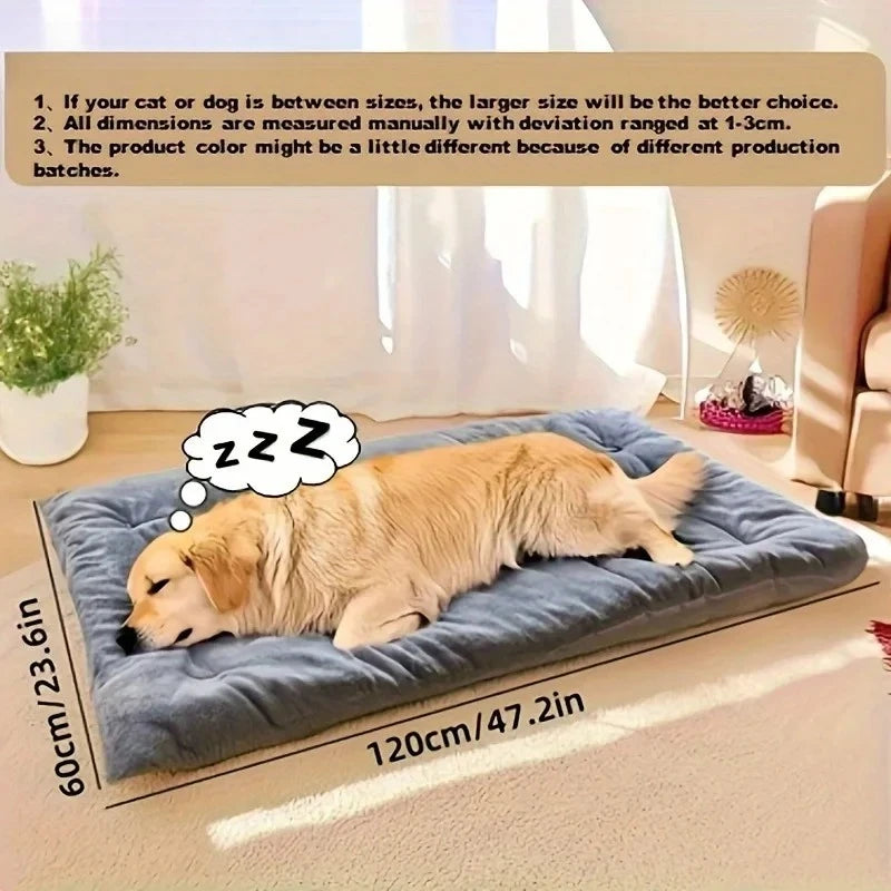 Plush Dog Bed – Soft Thick Pet Sofa Mat for Small to Large Dogs
