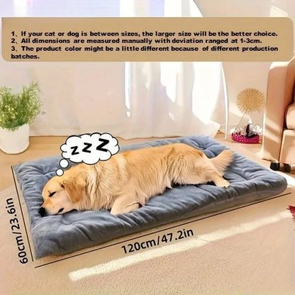 Plush Dog Bed – Soft Thick Pet Sofa Mat for Small to Large Dogs