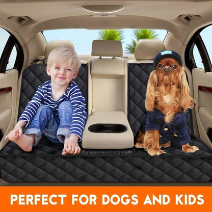 Universal Size Cat Dog Car Seat Cover Waterproof Back Seat Protector Non-Slip with 2 Dog Seat Belts Adjustable Pet Seat Cover