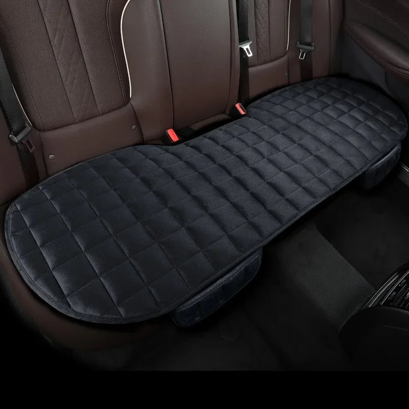 Car Seat Cover Front Rear Flocking Cloth Cushion Non Slide Winter Auto Protector Mat Pad Keep Warm Universal Fit Truck Suv Van