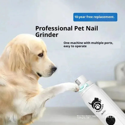 Rechargeable Pet Nail Grinder – 3-Speed Trimmer for Dogs & Cats