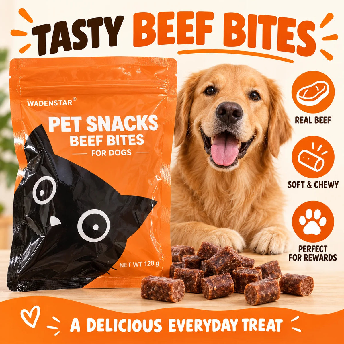 Soft Beef Dog Treats – Chewy Training Bites
