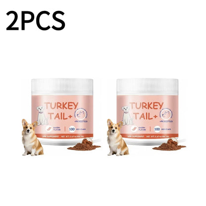 1/2/3PCS Bacon Taste Pet Mushroom Powder Natural High-Grade Ingredient Appetite Enhancer for Picky Cats Dogs Daily Nutrition