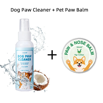 Dog Paw Cleaning Spray Coconut Plant Formula Alcohol-Free Fast Drying Hydrating Moisturizing Pet Foot Care  for Dogs & Cats