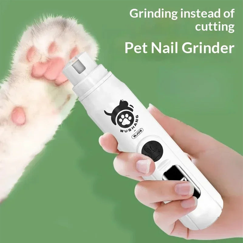 Rechargeable Pet Nail Grinder – 3-Speed Trimmer for Dogs & Cats