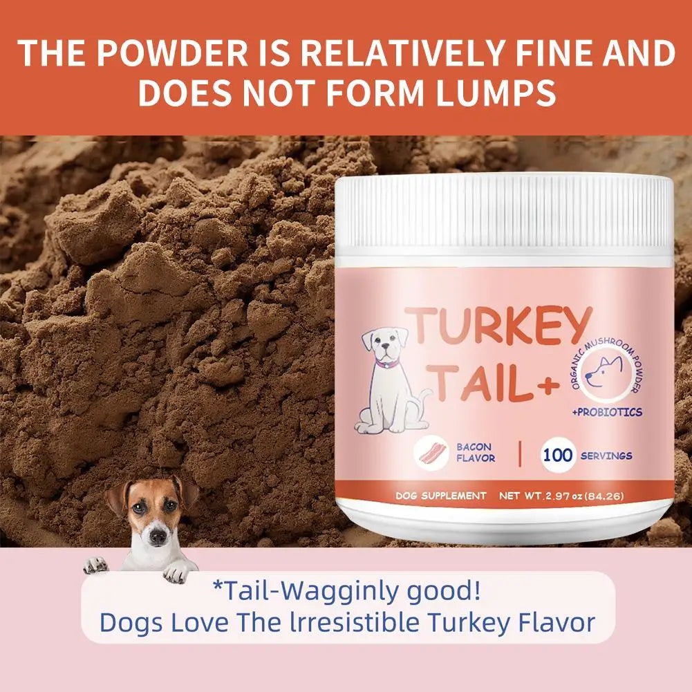 1/2/3PCS Bacon Taste Pet Mushroom Powder Natural High-Grade Ingredient Appetite Enhancer for Picky Cats Dogs Daily Nutrition