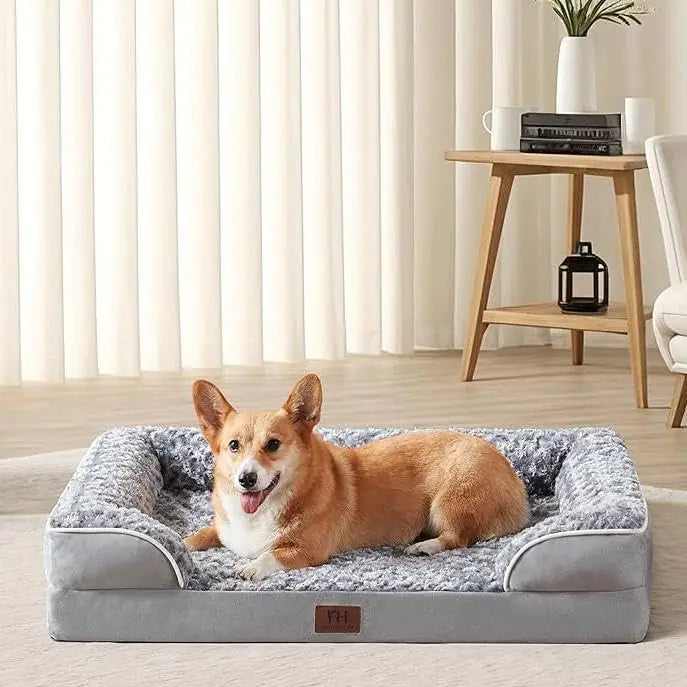 Orthopedic Medium Dog Sofa Bed – Egg Crate Foam with Washable Waterproof Cover