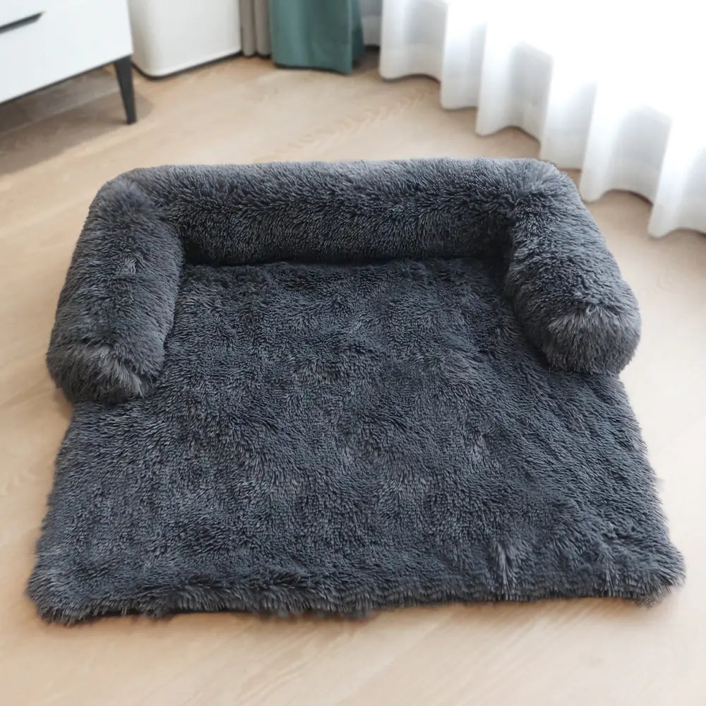 Calming Dog Sofa Protector – Washable Anti-Anxiety Plush Couch Bed for Dogs & Cats