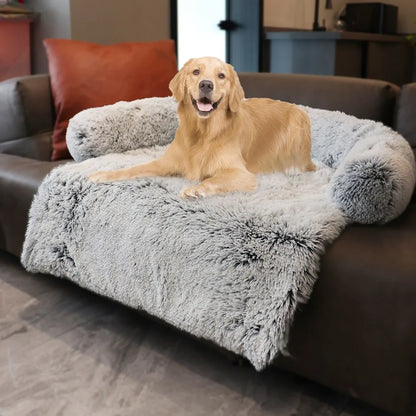 Calming Dog Sofa Protector – Washable Anti-Anxiety Plush Couch Bed for Dogs & Cats