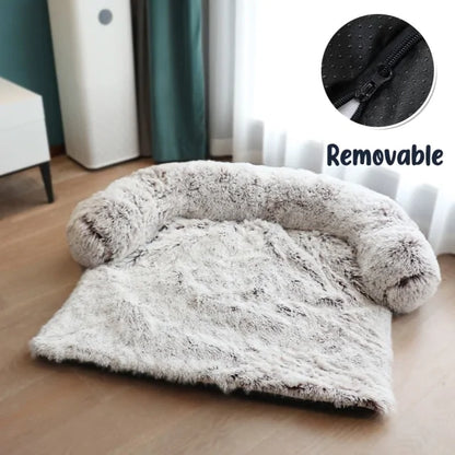 Calming Dog Sofa Protector – Washable Anti-Anxiety Plush Couch Bed for Dogs & Cats
