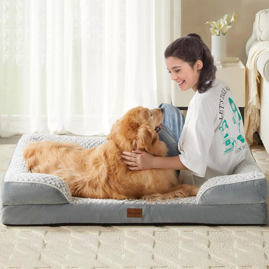Orthopedic Medium Dog Sofa Bed – Egg Crate Foam with Washable Waterproof Cover
