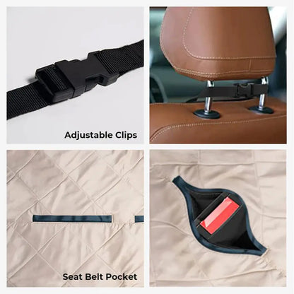 Waterproof Dog Car Seat Cover – Anti-Scratch Travel Mat with Padding & Foldable Design